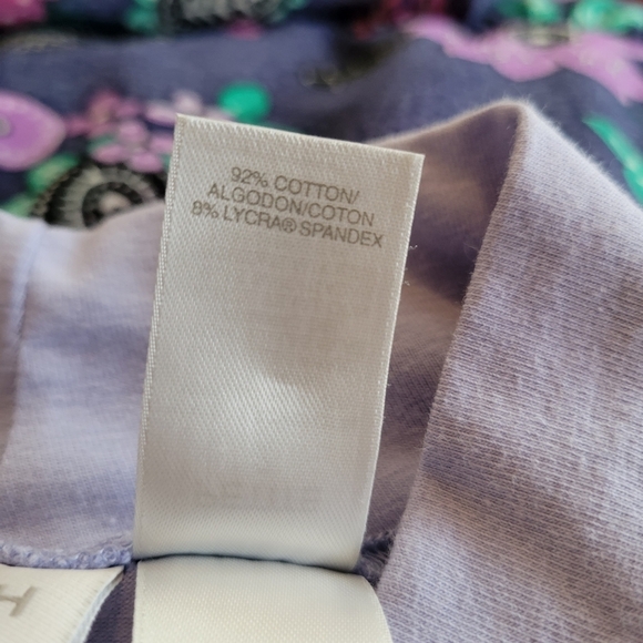 NWT ELISABETH Lavender Mock Neck Longsleeve Cotton/Lycra - Picture 6 of 7